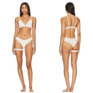 Hah Revolve Lingerie Bra Garter S Lace Wedding Romantic Bridal Sexy White Chi